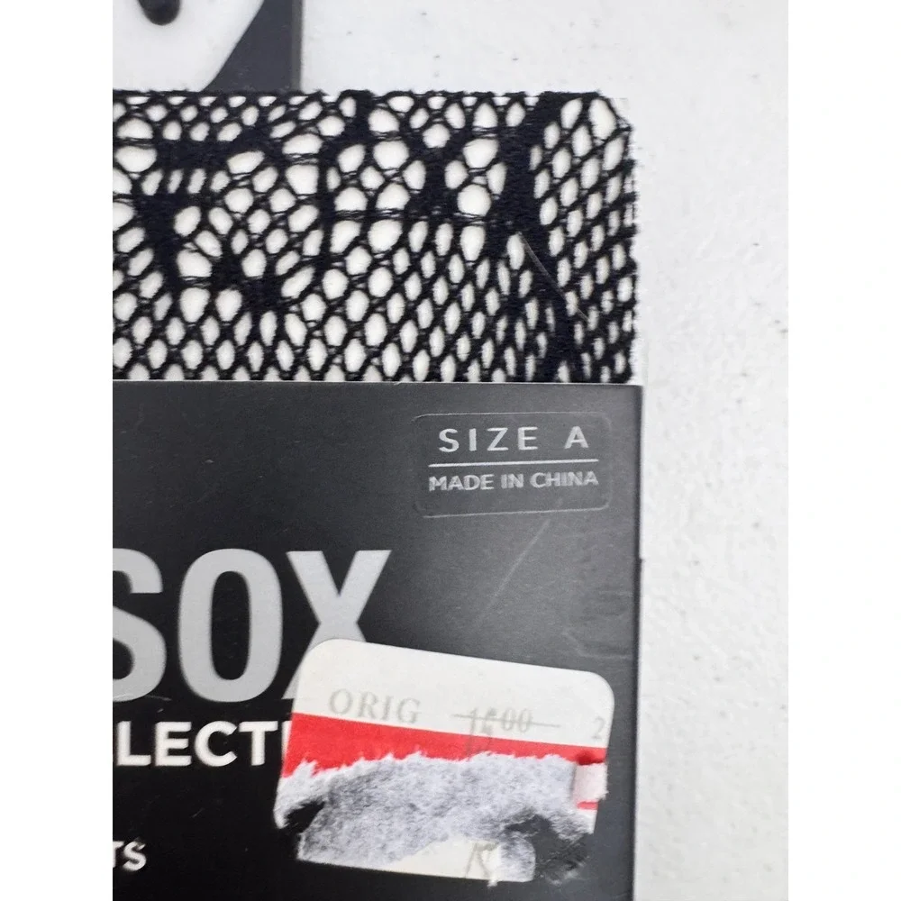 Hot Sox Dream Collection Black Patterned Fishnet Tights Size A Goth Punk Y2K NWT